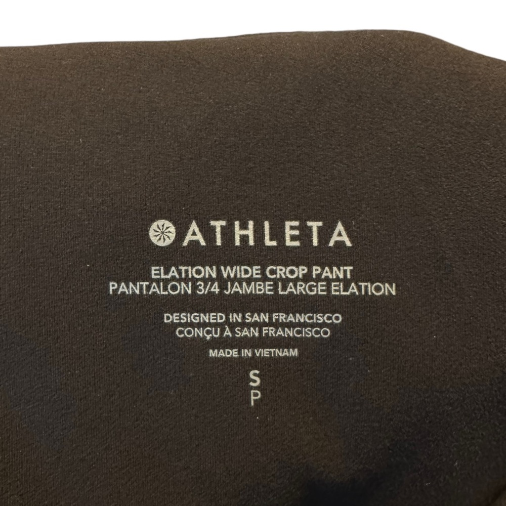 Athleta | Elation Wide Crop Pant in Black Size S - Picture 10 of 15